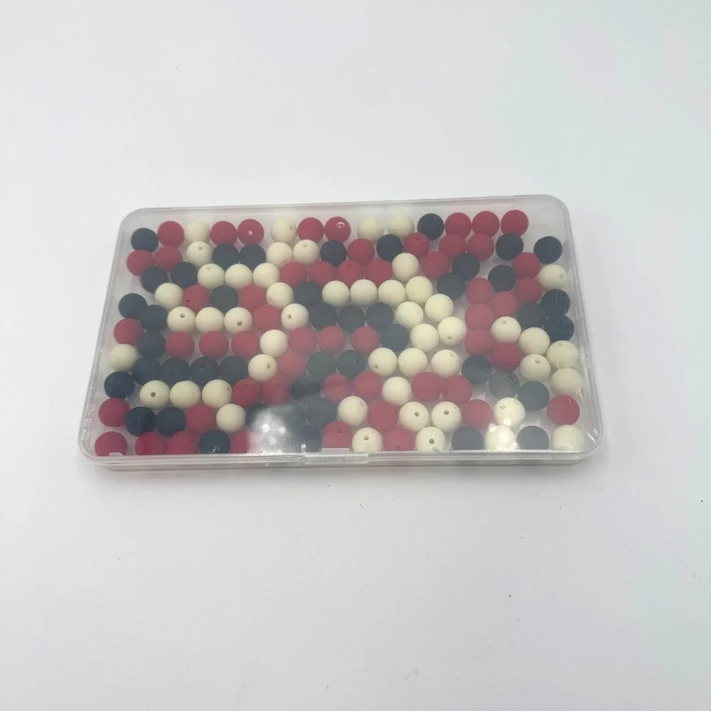 PONABEADIY 100PC Christmas Matte Resin Beads 12mm NIB Jewelry Craft